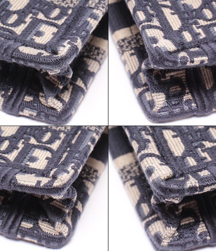 Dior Handbag Trotter Oblique Book Tote Mini Navy Others