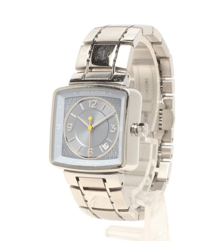 Louis Vuitton Watch Tambour Speedy Quartz Gray Handbag
