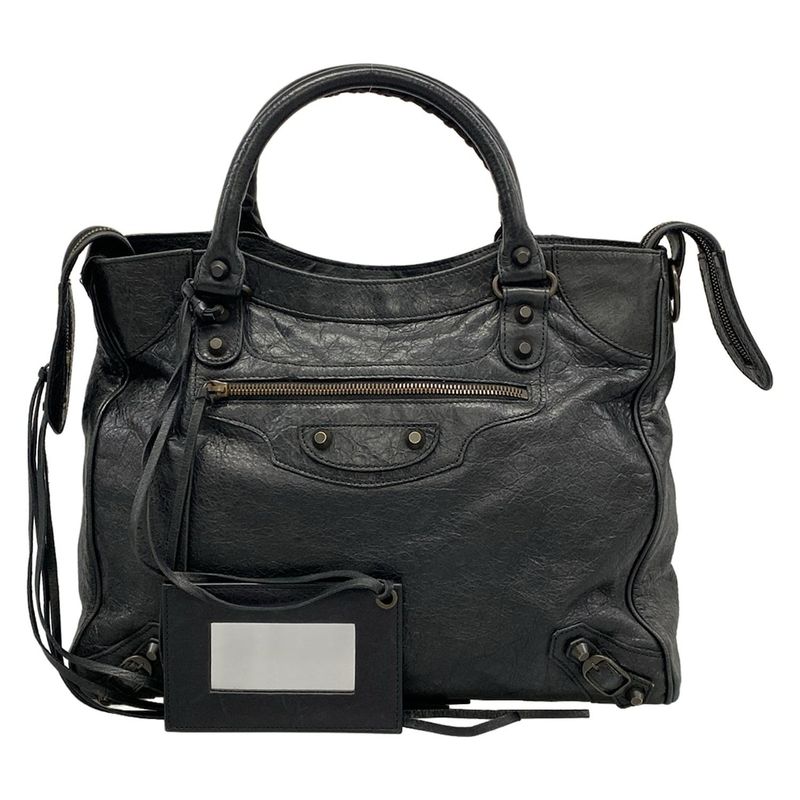 Balenciaga Handbag the Velo Black Leather