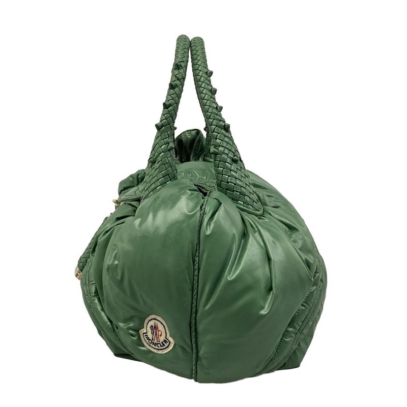 Fendi Handbag Spy Bag Green Braided Handle Moncler