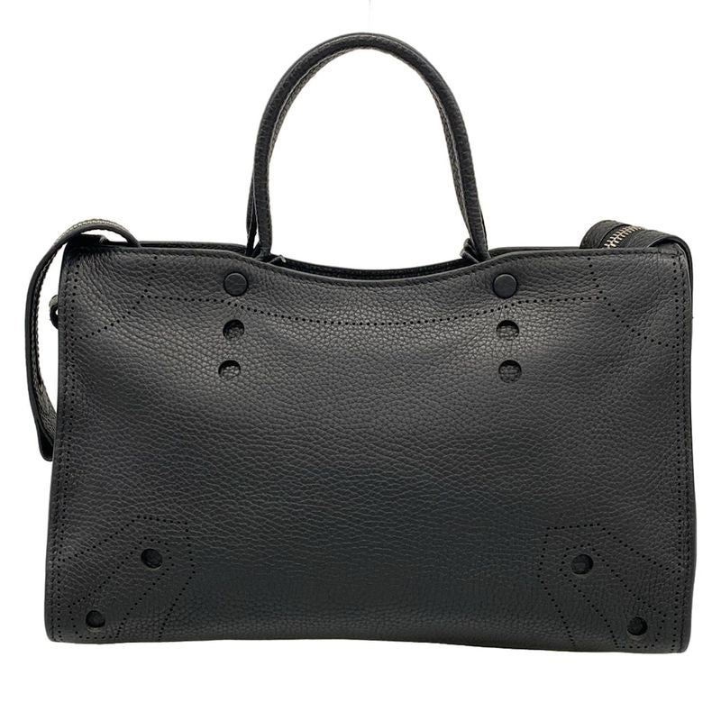 Balenciaga Handbag Blackout City S Black Leather