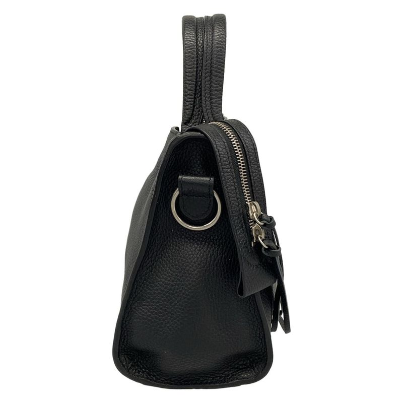 Balenciaga Handbag Blackout City S Black Leather