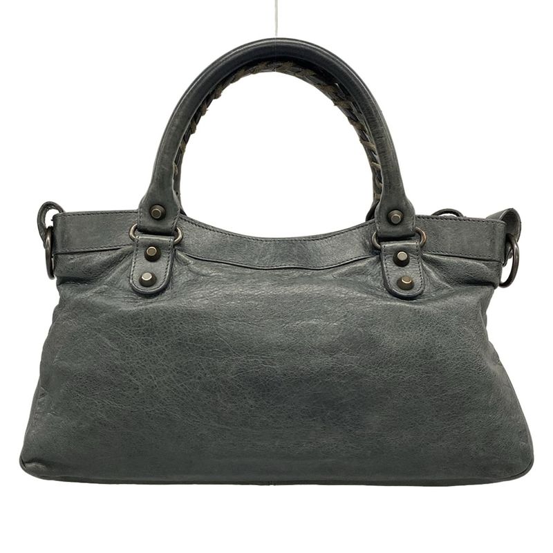 Balenciaga Handbag the First Blue Gray Leather