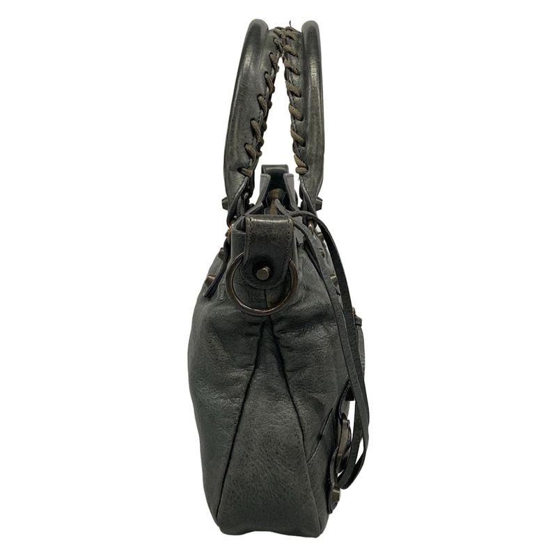 Balenciaga Handbag the First Blue Gray Leather