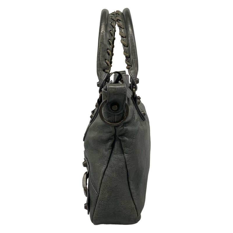 Balenciaga Handbag the First Blue Gray Leather