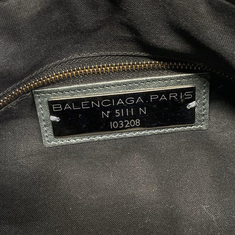 Balenciaga Handbag the First Blue Gray Leather