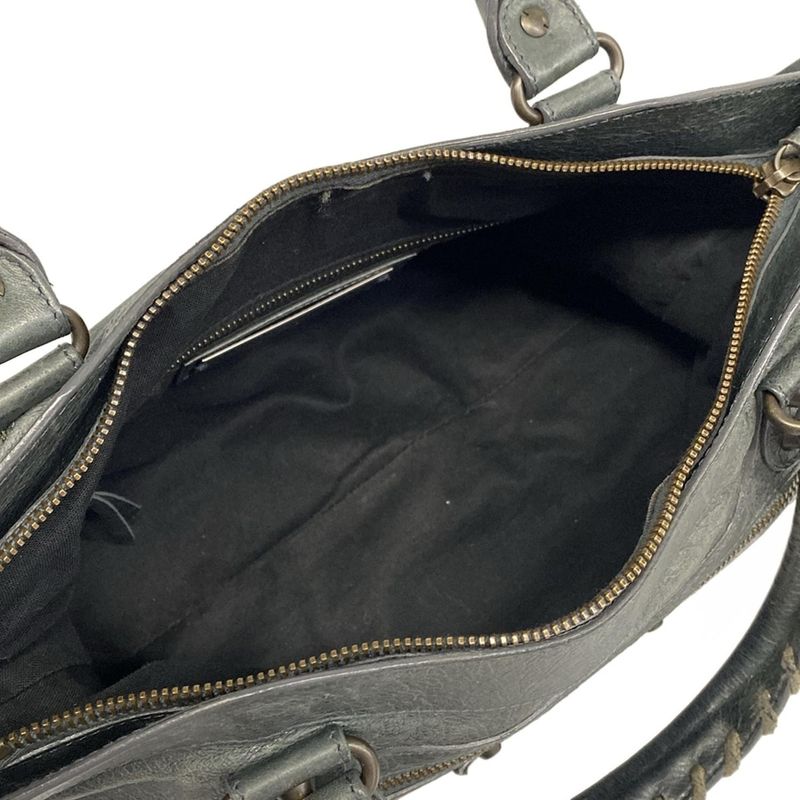 Balenciaga Handbag the First Blue Gray Leather