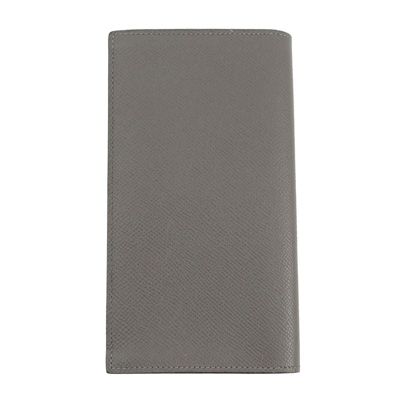 Hermes Bifold Wallet Citizen Twill Long Silk in Grimeia Silver