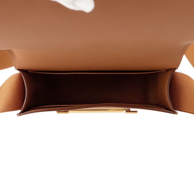 Hermes Shoulder Bag Geta Gold Color Chevre