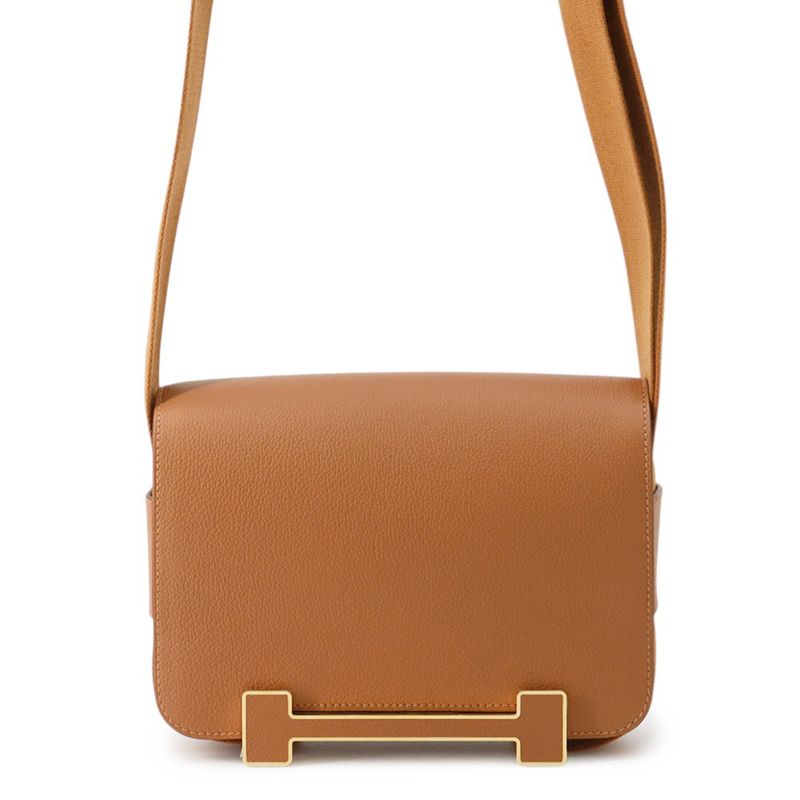Hermes Shoulder Bag Geta Gold Color Chevre