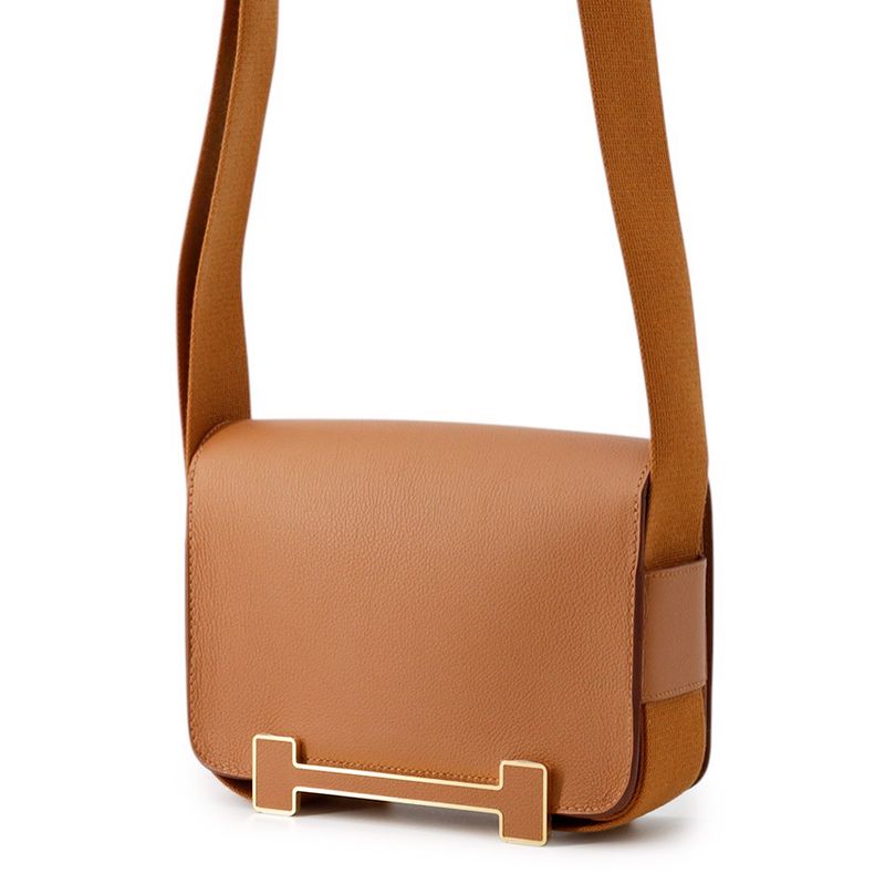 Hermes Shoulder Bag Geta Gold Color Chevre