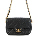 Chanel Chain Shoulder Bag Mini Quilted Faux Pearl Lambskin