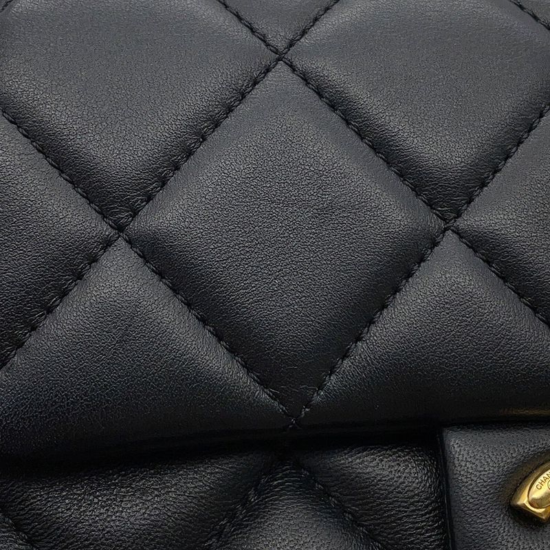 Chanel Chain Shoulder Bag Mini Quilted Faux Pearl Lambskin