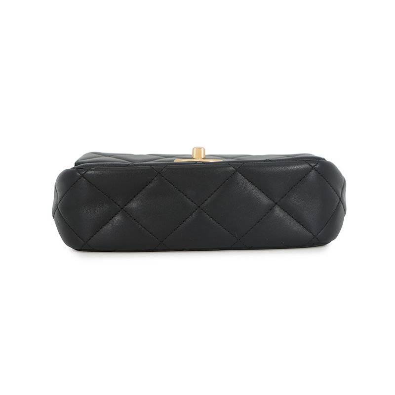 Chanel Chain Shoulder Bag Mini Quilted Faux Pearl Lambskin