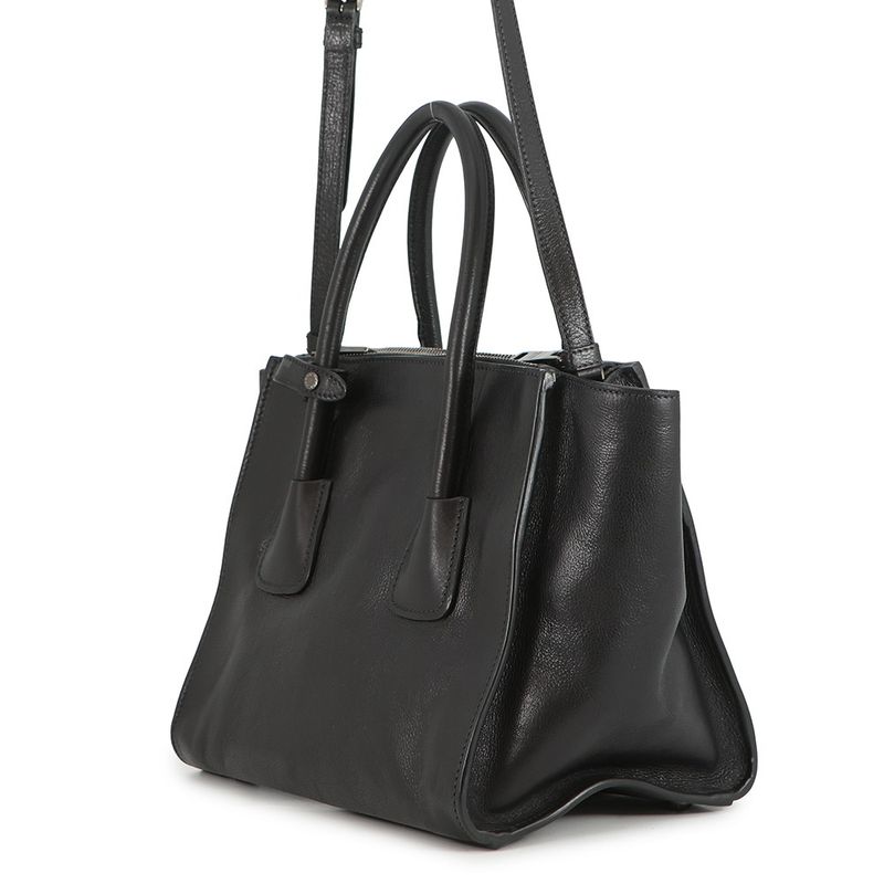 Prada Handbag Leather 2-Way Bag Black