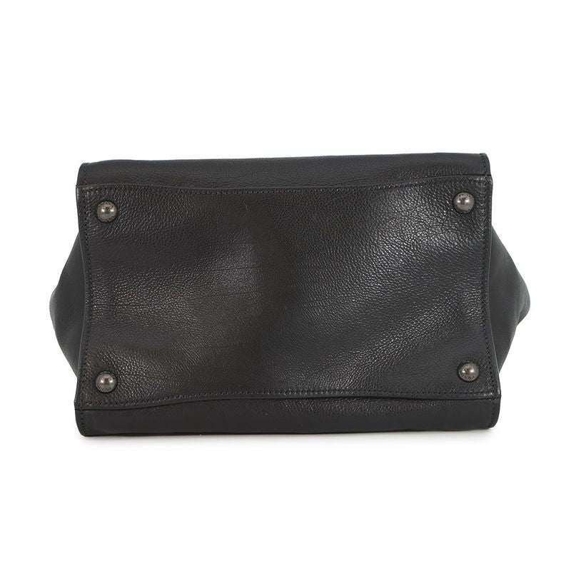 Prada Handbag Leather 2-Way Bag Black