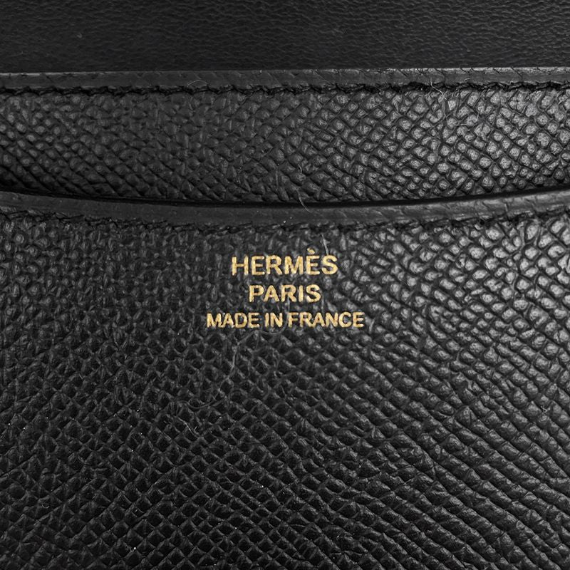 Hermes Mini Constance 3 Milloire Black Gold Epsom Handbag