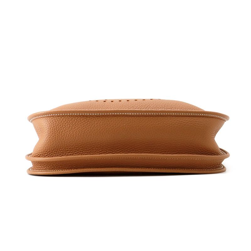 Hermes Shoulder Bag Evelyne 3 PM Gold Silver Taurillon Clemence