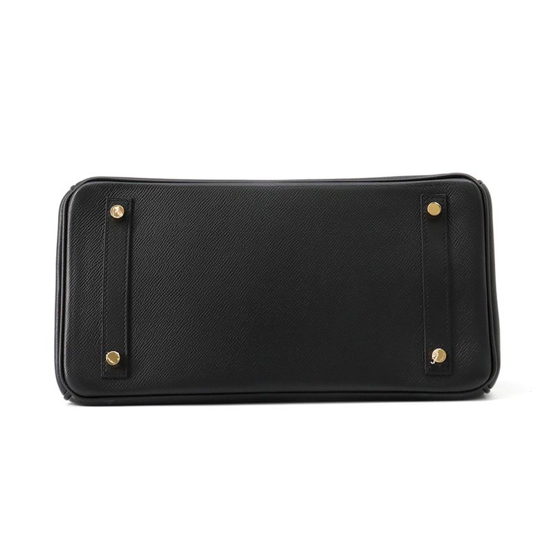 Hermes Birkin 30 Black Gold Epsom Handbag