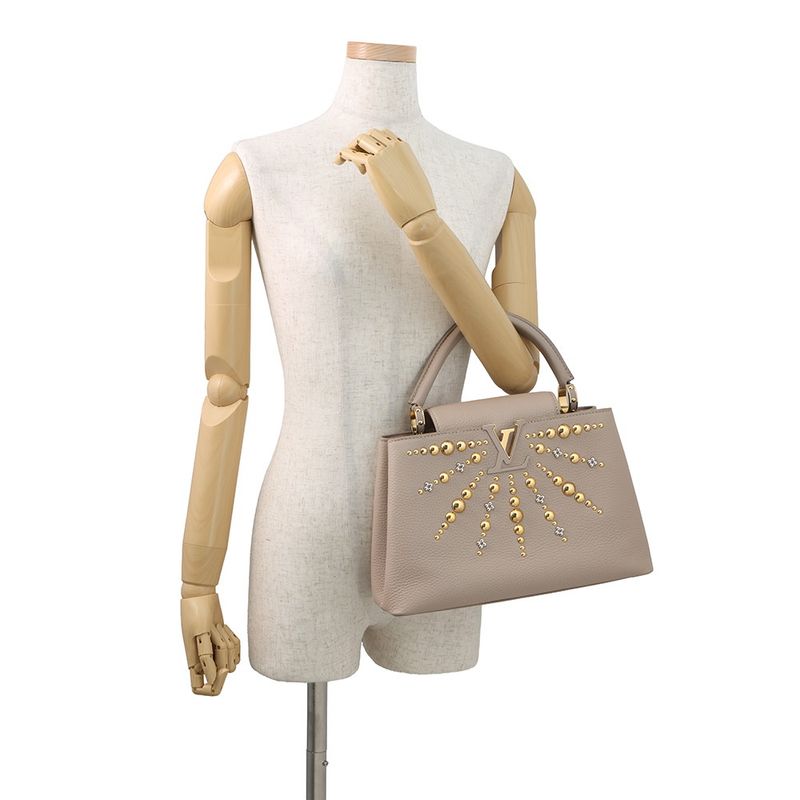 Louis Vuitton Leather Capucines MM 2-Way Shoulder Bag Gale