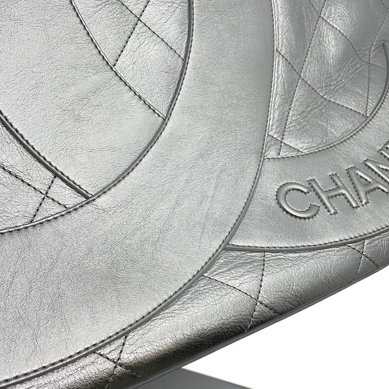 Chanel Chain Tote CC Logo Big Coco Quilted Club Monaco Shiny