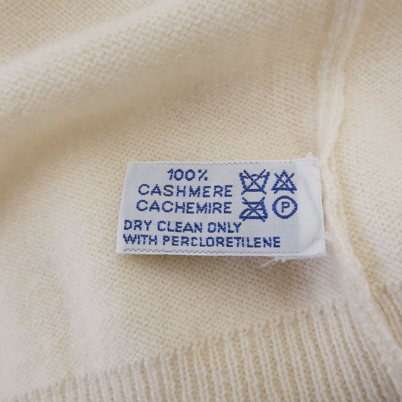 Prada Cashmere Long Sleeve Knit Top Ivory 42 Sweater )ivory