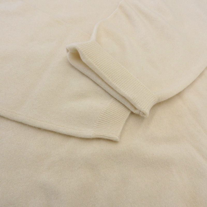 Prada Cashmere Long Sleeve Knit Top Ivory 42 Sweater )ivory