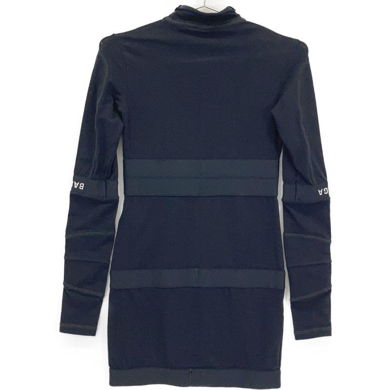 Balenciaga Patched Brief Dress Black XS