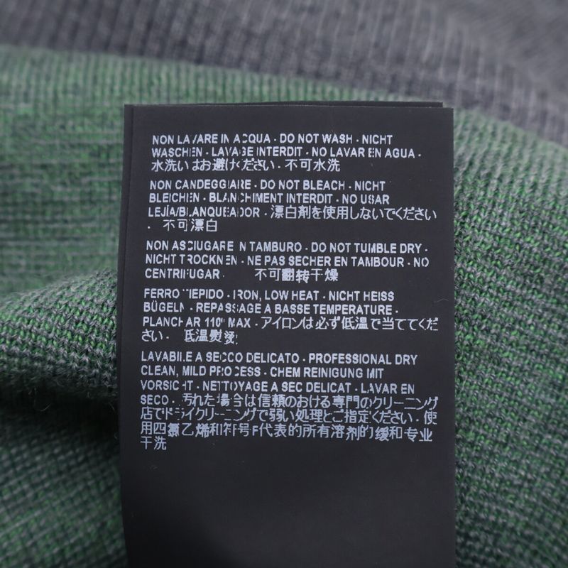 Balenciaga Back Number Crew Neck Knit Sweater ) Gray