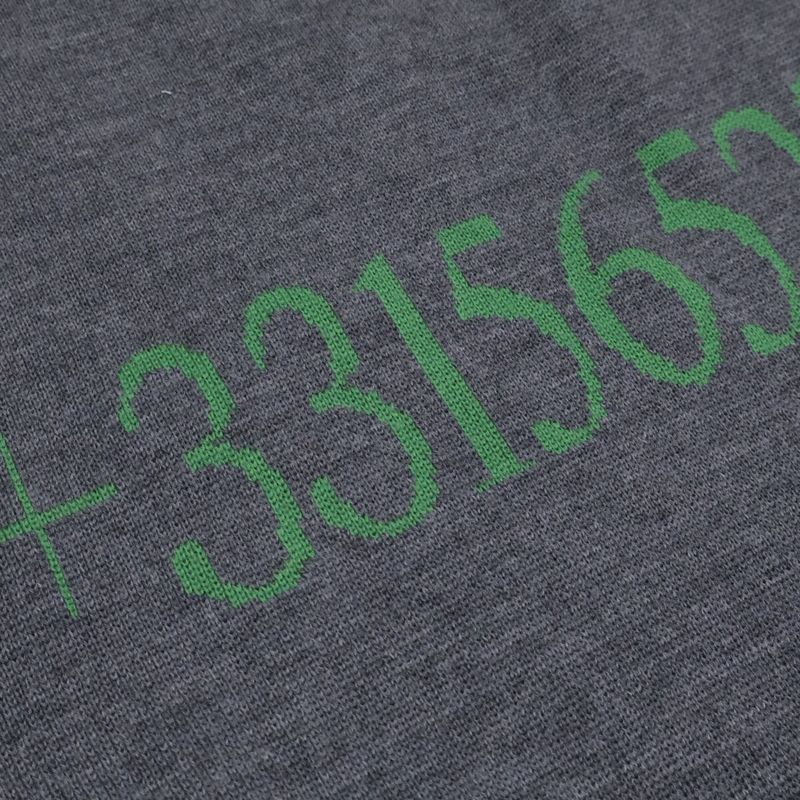 Balenciaga Back Number Crew Neck Knit Sweater ) Gray