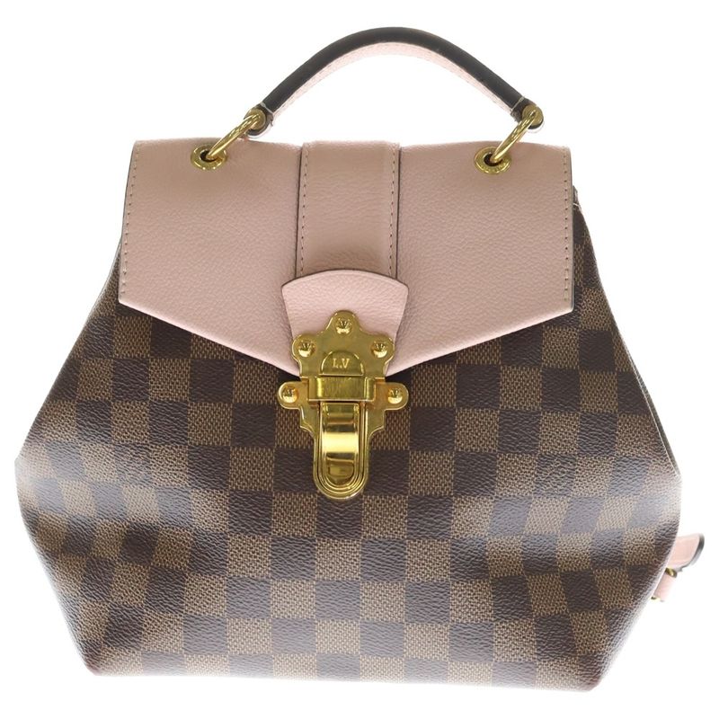 Louis Vuitton Damier Clapton Backpack Brown Pink