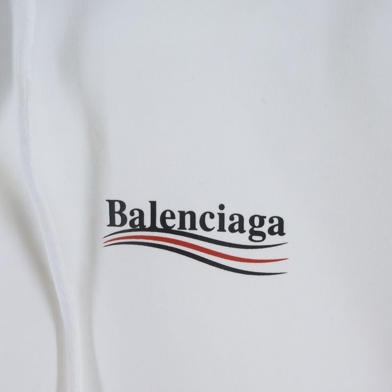 Balenciaga Political Campaign Midi Hoodie Pullover Logo Print Sweater