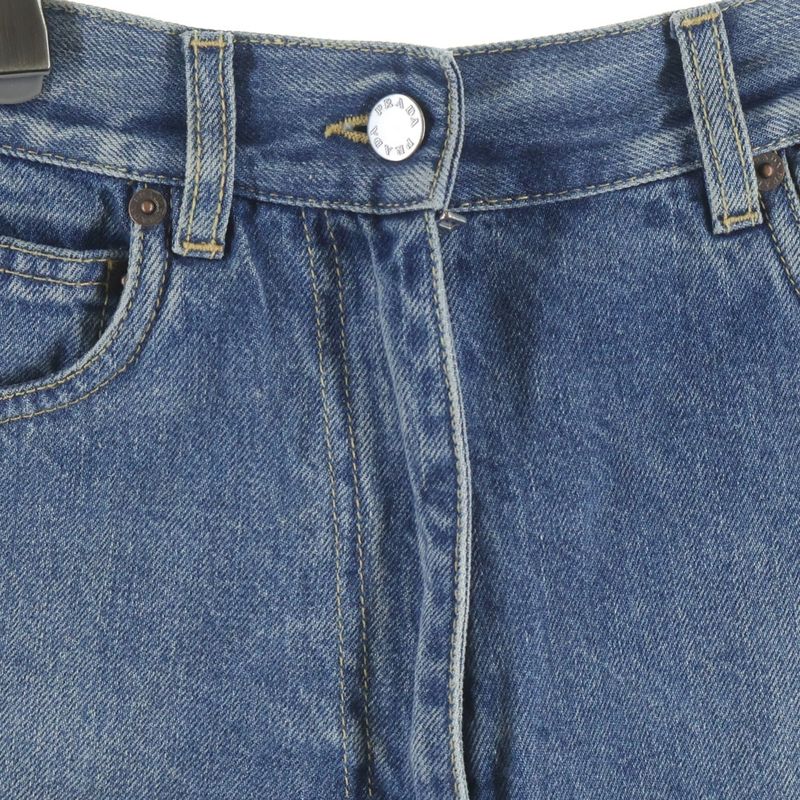 Prada Triangle Logo Denim Shorts Pants Indigo