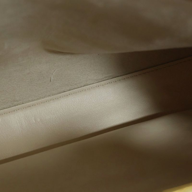 Fendi Peekaboo Leather 2-Way Bag Gold Beige Brown