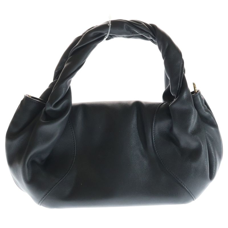 Fendi FF Spy Small 2-Way Leather Shoulder Bag Black Gold