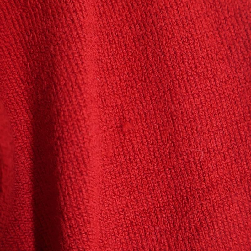 Hermes Wool Long Sleeve Knit Sweater Red