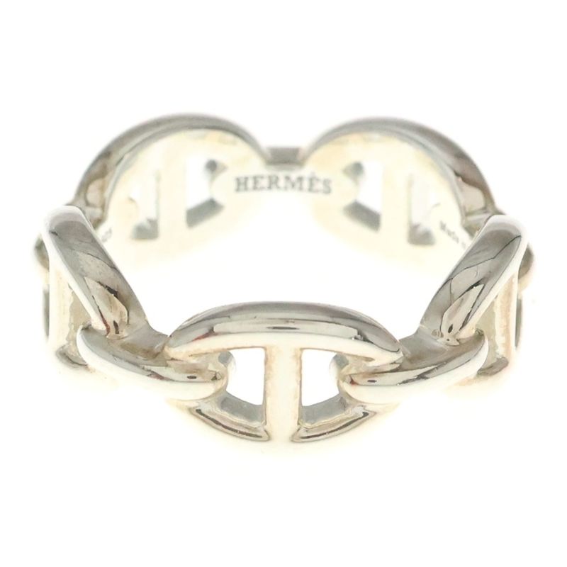 Hermes Chaine D'ancre Ring Silver