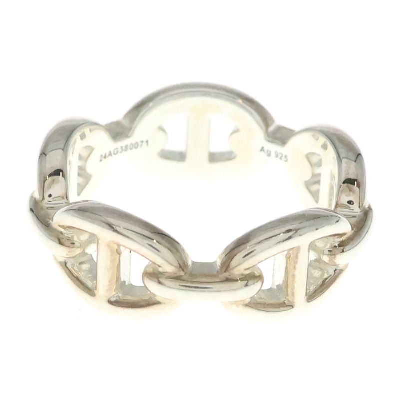 Hermes Chaine D'ancre Ring Silver