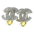 Chanel CC Logo Earrings Silver