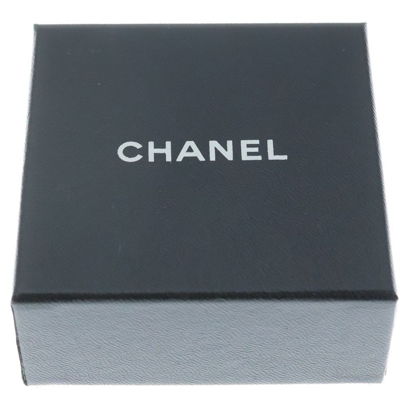 Chanel CC Logo Earrings Silver