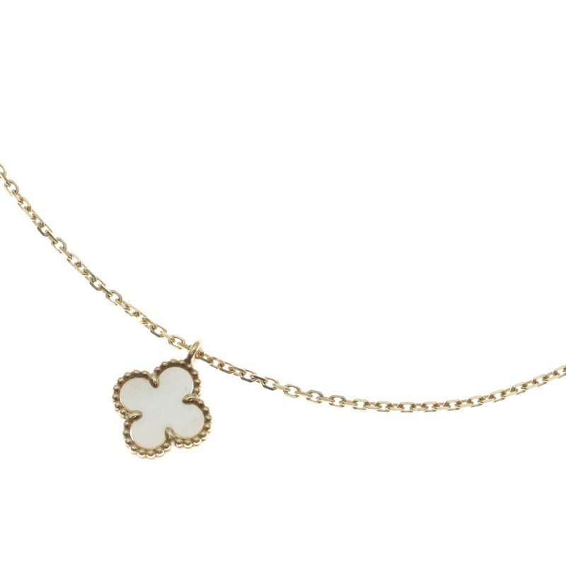 Van Cleef & Arpels Sweet Alhambra Necklace Mother of Pearl Yellow Gold 18K