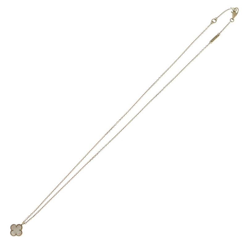 Van Cleef & Arpels Sweet Alhambra Necklace Mother of Pearl Yellow Gold 18K