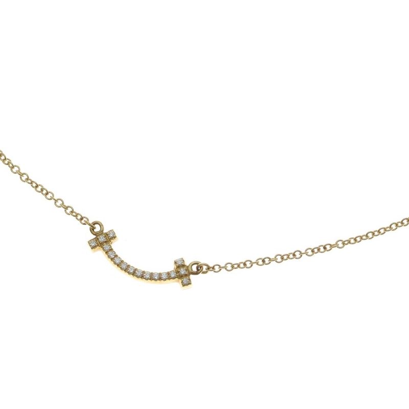Tiffany & Co. T Smile Mini Diamond Necklace