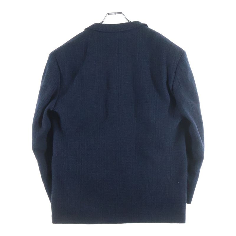 Dior Notch Lapel Check Jacket Navy