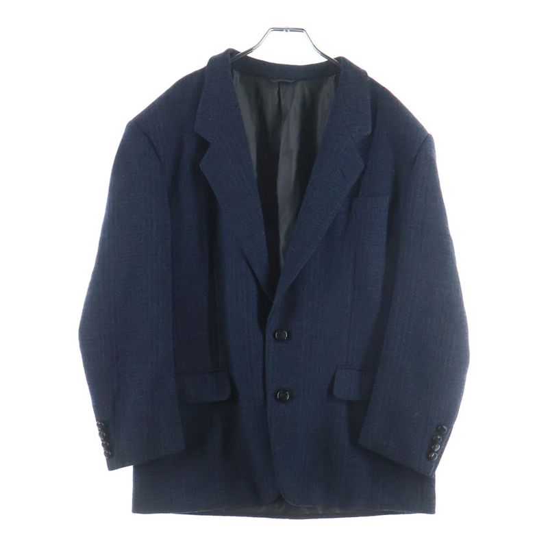Dior Notch Lapel Check Jacket Navy