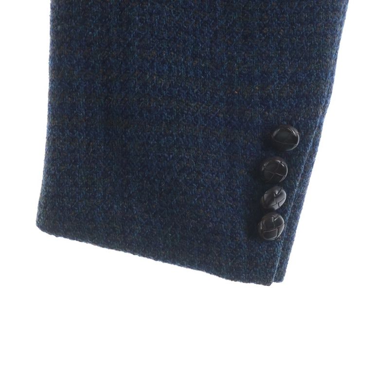 Dior Notch Lapel Check Jacket Navy