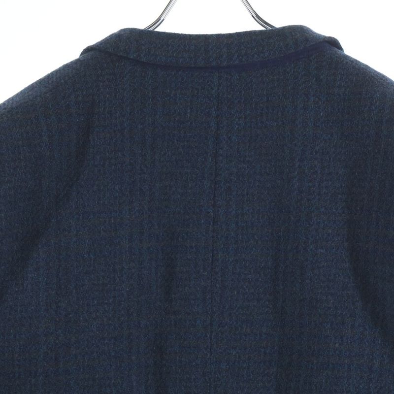 Dior Notch Lapel Check Jacket Navy