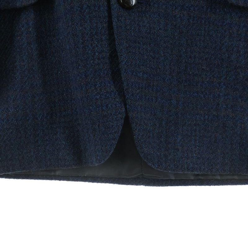 Dior Notch Lapel Check Jacket Navy