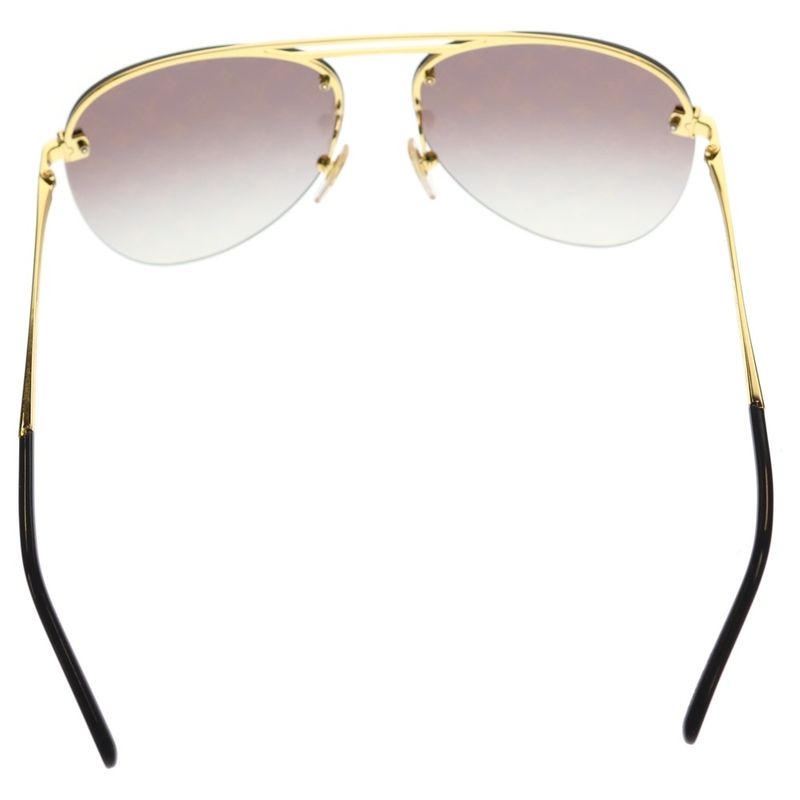 Louis Vuitton Sunglasses Clockwise Teardrop Brown Lens Gold Frame