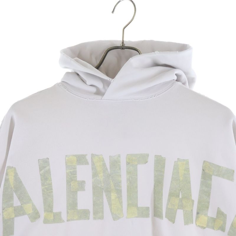 Balenciaga Tape Type Ripped Pocket Hoodie Sweater